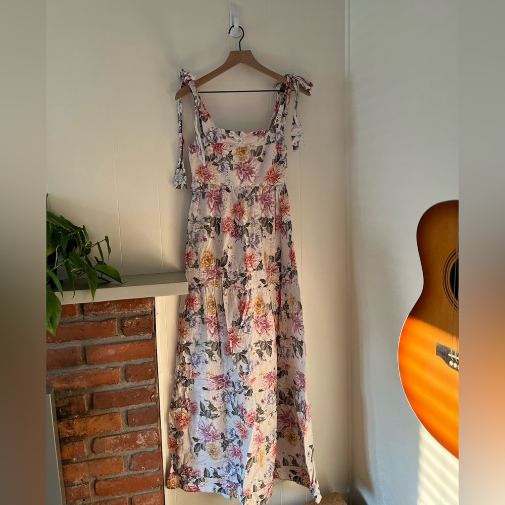 BEAUTIFUL Long Floral Linen Dress🌸💐🌻